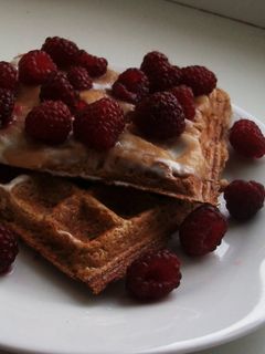 A picture of Healthy delicious waffles.
