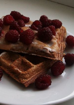 A picture of Healthy delicious waffles.