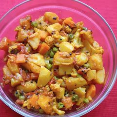 A picture of Mixed vegetables Subji.