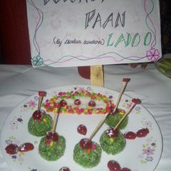 Coconut Paan ladoo A picture of Coconut Paan ladoo.