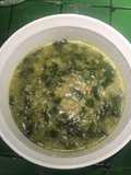 Sopa de arroz con acelgas