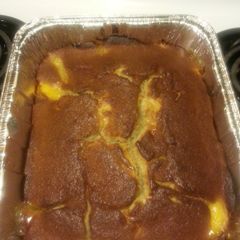 A picture of The Sample(Peach Cake Cobbler).
