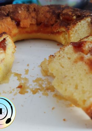 Una foto de Budín de vainilla con membrillo