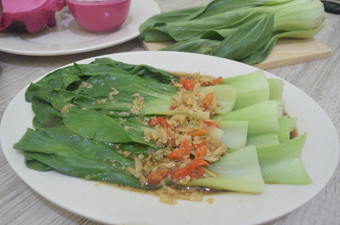 Resep Tumis Pok Choy Bawang Putih Pedas Menu Enak