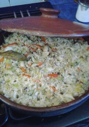 Una foto de Arroz con chipichipi y quiguas