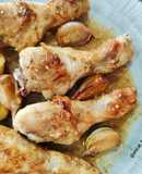 Jamoncitos de pollo al horno con mostaza y romero