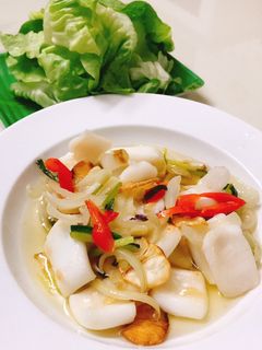 Hình của món Mực chiên nước mắm.