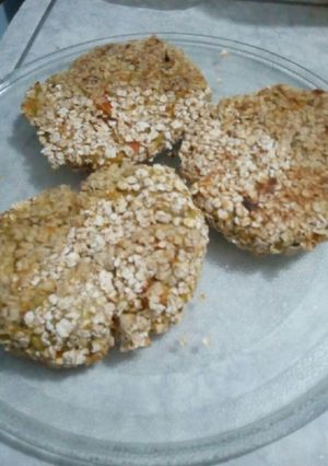 Una foto de Hamburguesas de calabaza, zanahoria y avena