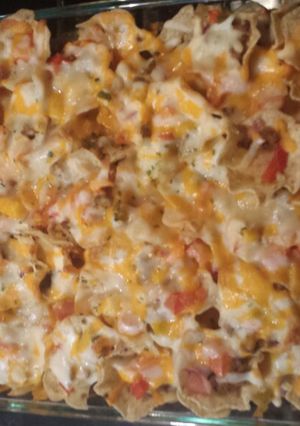 A picture of Turkey nachos.