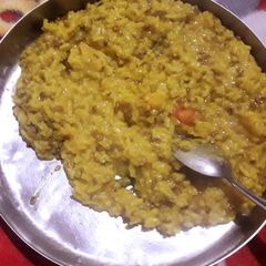 Moong dal khichdi A picture of Moong dal khichdi.
