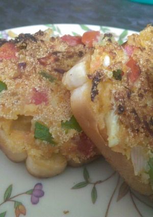 A picture of Veggie malai sandwich.