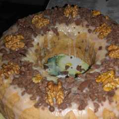 Una foto de Budín de nuez y chocolate