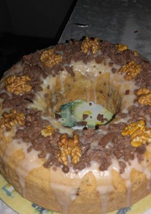 Una foto de Budín de nuez y chocolate
