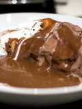 Hot chocolate Mars sauce with ice -cream