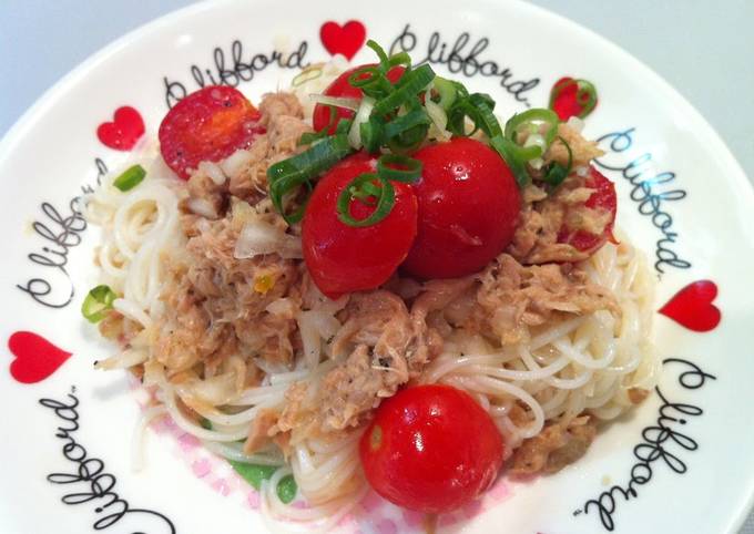 Chilled Tomato and Tuna Somen Noodles