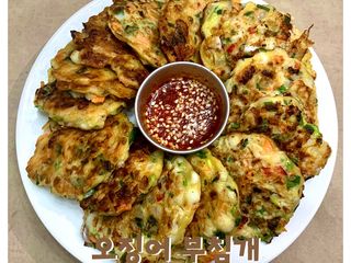 韓式魷魚煎餅 오징어 부침개 Korean Squid Pancakes