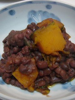 A picture of Macrobiotic Adzuki Beans with Kabocha Squash.