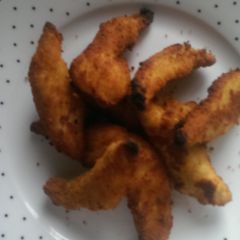 Mandys chicken goujons (tenders) A picture of Mandys chicken goujons (tenders).