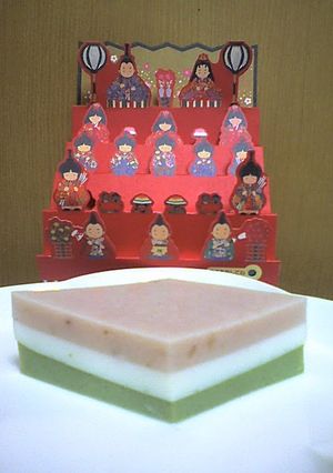 A picture of Popular Milk-Flavored Diamond-Shaped Kanten.