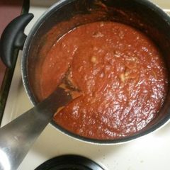 A picture of Joshua's favorite spaghetti.