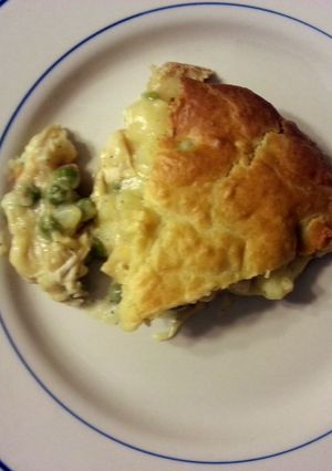 A picture of taisen's chicken pot pie.