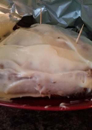 A picture of Carrot Cake & Owwy Goowwy Cream Cheese Icing.