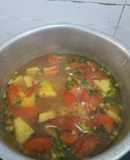 Canh cá mờn thơm cà