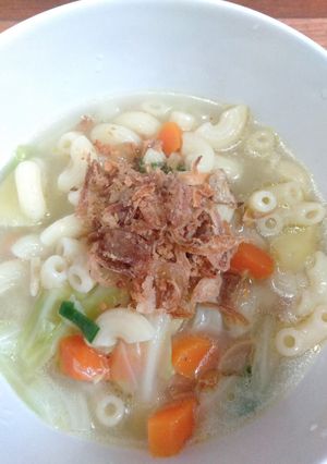 Foto resep Sup makaroni sosis