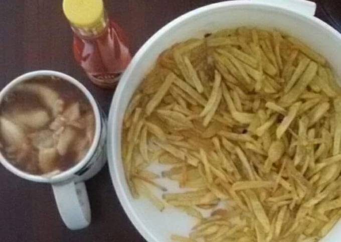 Bagaimana Membuat Kentang goreng (non crispy), Bikin Ngiler