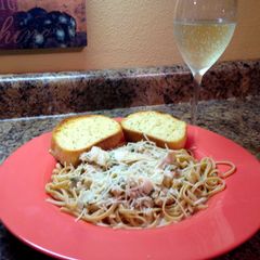 A picture of Whole Wheat Linguine With Clam Sauce And Shrimp.