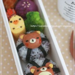 A picture of Korilakkuma Bento with Mini Sausages.