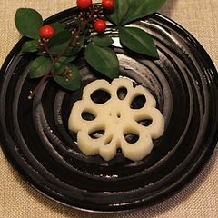 A picture of For Osechi (New Year's Feast) Decorative Lotus Root Slices.