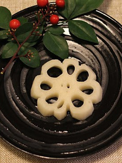 A picture of For Osechi (New Year's Feast) Decorative Lotus Root Slices.