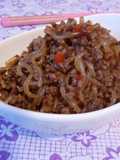 Spicy Stir-Fried Ground Meat and Shirataki Noodles