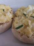 Baguette with Chevre Scrambled Eggs and Chives