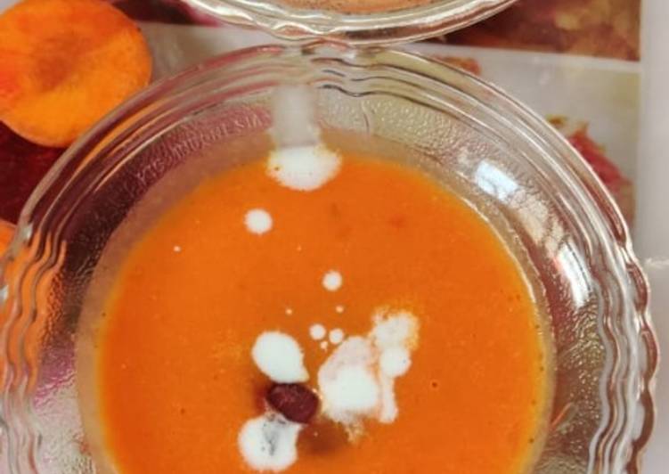 Steps to Make Speedy Tomato carrot soup