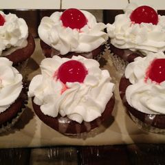 A picture of Cherry Coke Float Cupcakes.