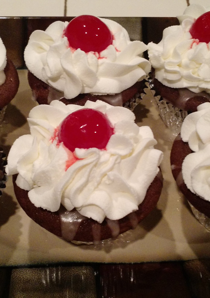 A picture of Cherry Coke Float Cupcakes.
