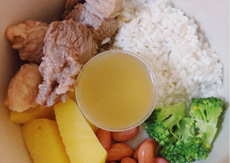Cara Menyiapkan MPASI Bayi 6 Bulan “Beef porridge with Red Beans” yang Bisa Manjain Lidah!