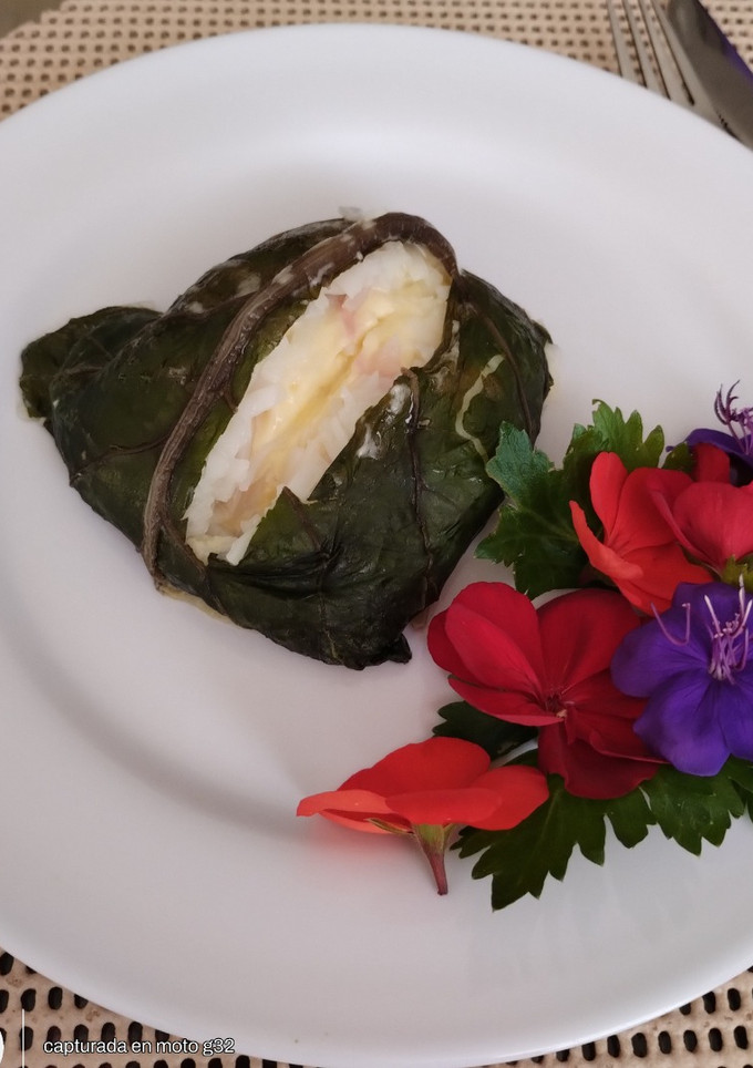 Una foto de Rollitos de acelga con fideos de arroz