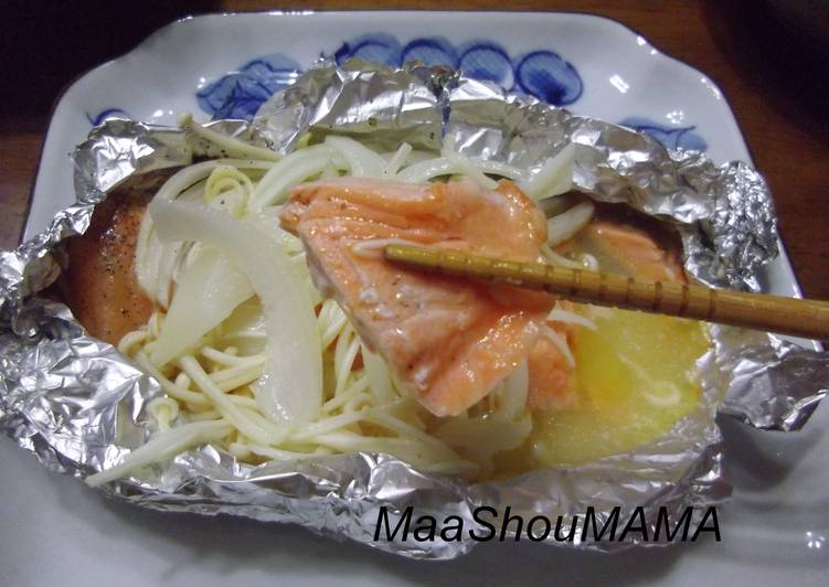 Easy Toaster Oven Salmon Baked In Foil Recipe By Cookpad Japan Cookpad
