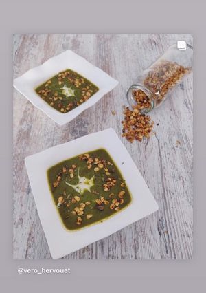 Une photo de Soupe de chou kale/ cancoillotte