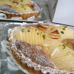 A picture of Our Family's Favorite Pear and Almond Tart.