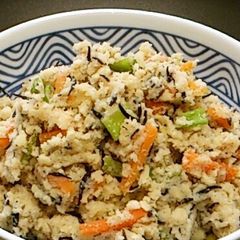 A picture of Simmered Okara with Canned Fish.