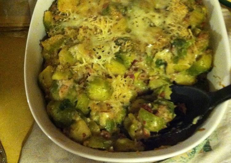 Steps to Prepare Homemade Augratin Brussel Sprouts