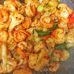 A picture of শ্রিম্প উইথ ভেজিটেবল (shrimp with vegetable recipe in bengali).