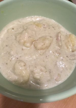 Padlizsánkrémes csirkés gnocchi recept fotója