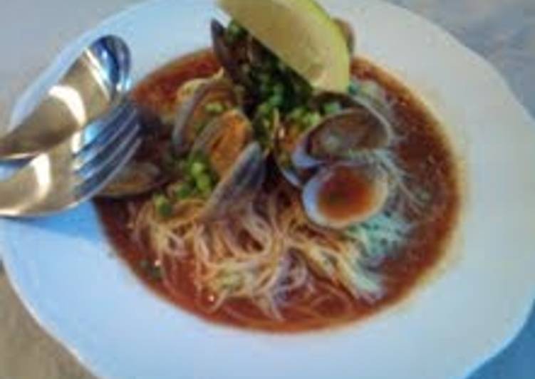 Chilled Vongole Soup with Cappellini