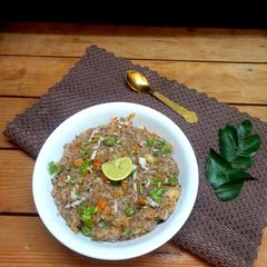 A picture of Ragi Rava Upma.