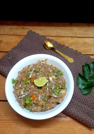 A picture of Ragi Rava Upma.